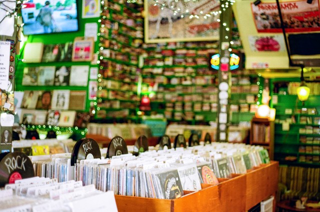 Photo of a record store in Columbia, MO.